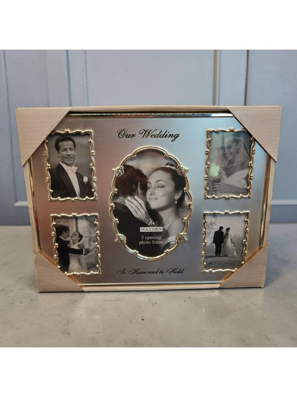 Malden Our Wedding Silver Tone 5-Photo Picture Frame NIP